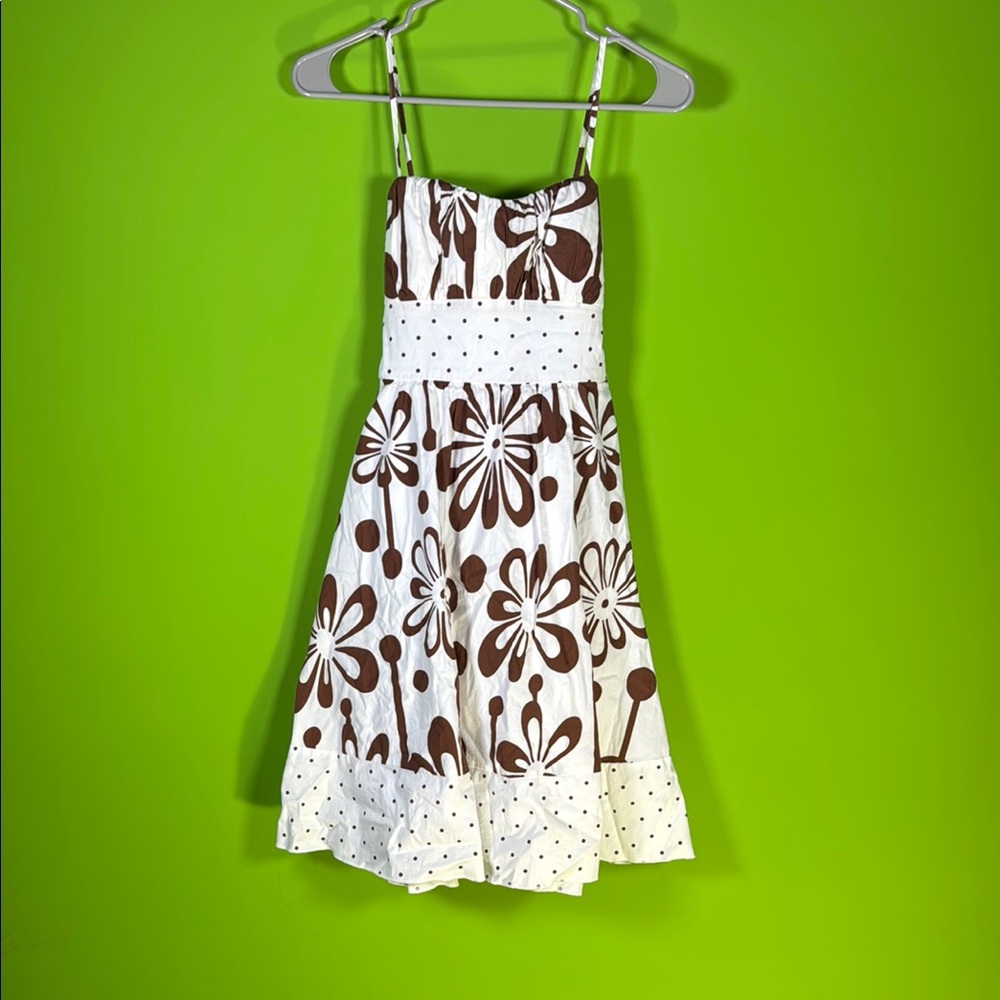 My Michelle Brown and White Cocktail Sundress